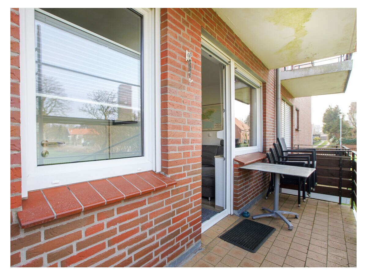 Eigener Balkon der Ferienwohnung Muschelfeld auf Borkum